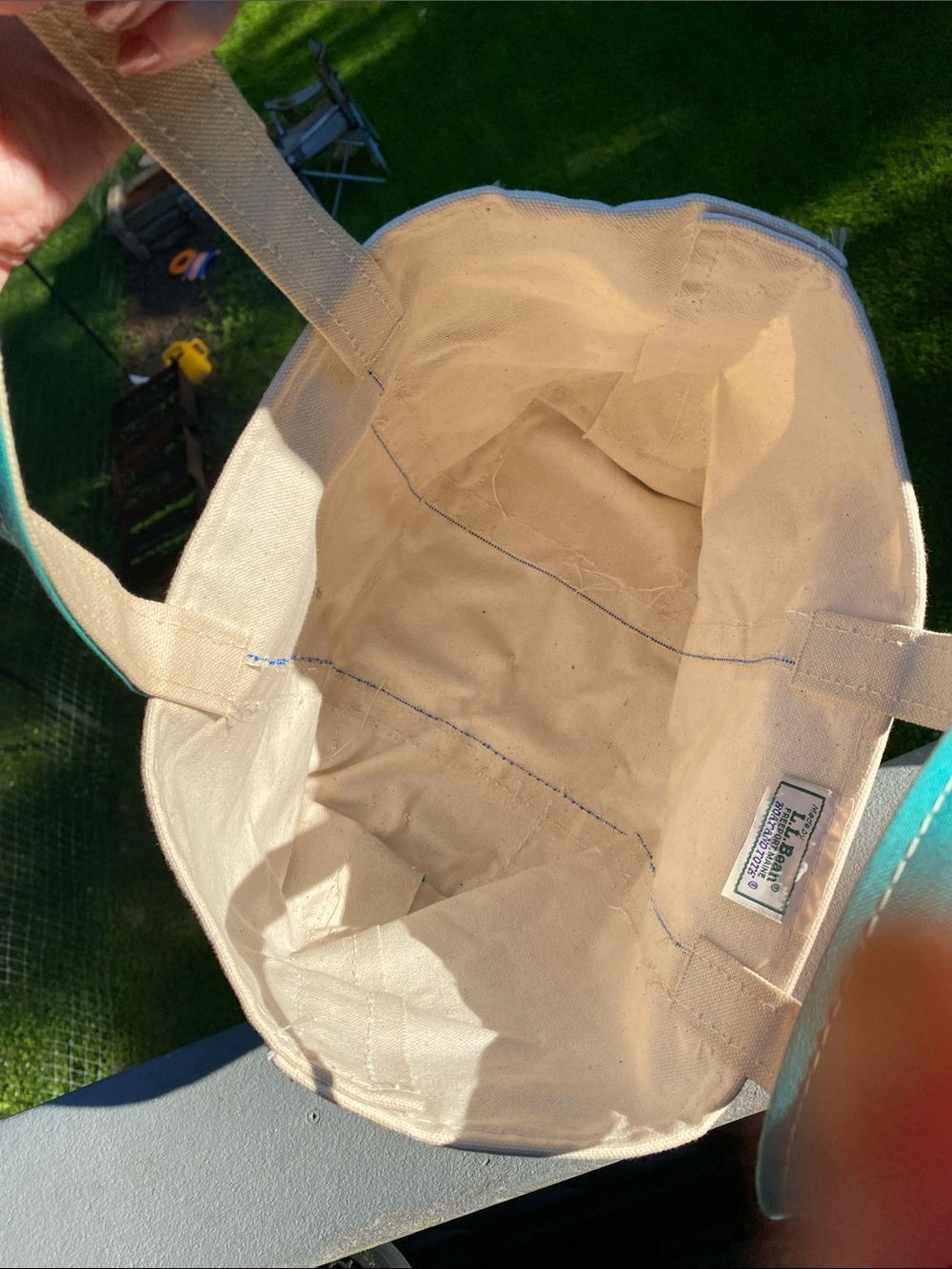 Vintage L.L.Bean BOAT AND TOTE Canvas Medium Freeport Maine FLAWS No Monogram - Picture 5 of 17
